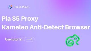 How to use pias5proxy with kameleo browser to configure proxy settings?