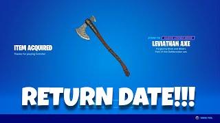 LEVIATHAN AXE RETURN DATE in FORTNITE ITEM SHOP! (Leviathan Axe Pickaxe Returning 2024)