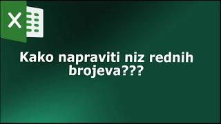 Kako napraviti niz rednih brojeva ili drugih simbola #započetnike