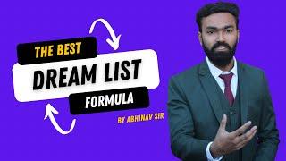 Dream list banane ka Sateek formula. (Agar ye seekh liya to Dreams achieve hone Pakke)🫵