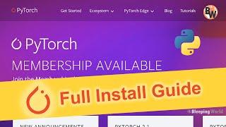 How to Install PyTorch on Window 10 / 11 [Nvidia AMD GPU & CPU]