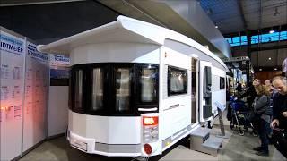 Hobby Caravan Landhaus 770 CFF Camping Camper luxury travel trailer walkaround and interior V0092