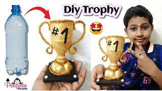 How to make Realistic Trophy using Plastic Bottle | Diy Trophy | Best out of waste craft