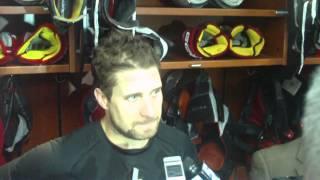 Carolina Hurricanes John-Michael Liles after 4-1 win over Stars, 4/3/14