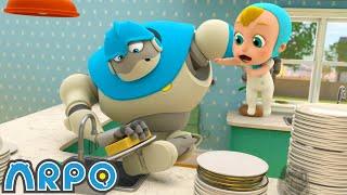 Cleaning Goes WRONG!!!! | ARPO The Robot | Funny Kids Cartoon | ARPO and Daniel Full Episode