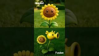 AI's Vision of Normal plants vs Fusion plants : Peashooter 