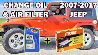 How to change the oil & air filter & reset oil life in Jeep Wranglers JK years 2007-2017.