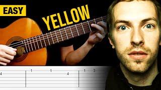 YELLOW Guitar Tabs Tutorial EASY (Coldplay)