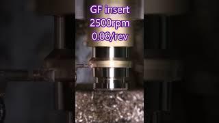 CNC lathe drill turn part brass at 2500rpm