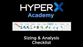 Sizing and Analysis Checklist