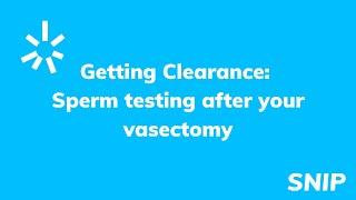 Sperm testing after your vasectomy