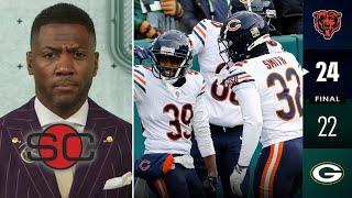 ESPN reacts to Caleb Williams was FIRED UP to Bears comeback to beat Packers 24-22 at Lombardi