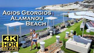 Agios Georgios Alamanou Beach , Cyprus 4K 60fps HDR Dolby Atmos  The best Places  Walking Tour