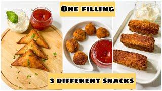 ഒരു filling കൊണ്ട് 3 different ഇഫ്‌താർ snacks| 3 Iftar snacks with same filling| Iftar Snacks 2022