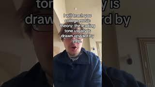 I will teach you college music theory: the leading tone is usually drawn upward #musictheory