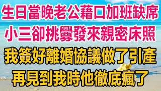 生日當晚老公藉口加班缺席，小三卻挑釁發來他們的親密床照，我簽好離婚協議去醫院做了引產，再見到我時他徹底瘋了#情感故事   #婚姻 #故事 #爽文 #爽文完结