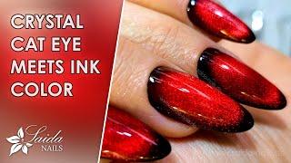 Red Cat Eye Gel Polish  Magic WOW-Nails!  Crystal Cat Eye / Ink Color Nails