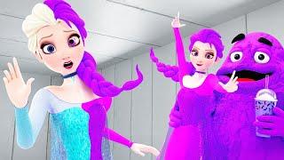 Elsa Frozen - Grimace Transformation!( Garten Of Banban 5 Animation!)