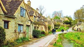 Bibury Village and Arlington Row Walk, English Countryside 4K