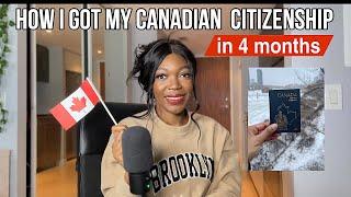 How I got my Canadian citizenship in 4 months! Application Process, Total cost & Timeline