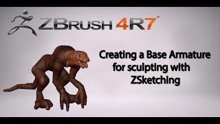 Creating a Base Armature for sculpting with ZSketch