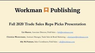 Workman Publishing - Tri-West Fall 2020 Trade Sales Reps Picks Presentation