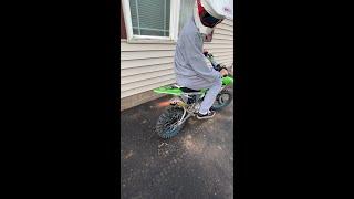 INSANE Pit Bike Shoots Flames #shorts