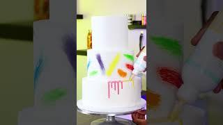 Making a Gravity Defying cake design #shorts