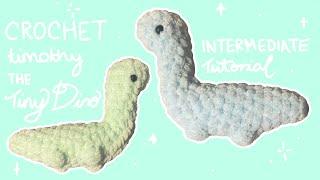 20 minute crochet tiny Dino tutorial (intermediate, no sew amigurumi)