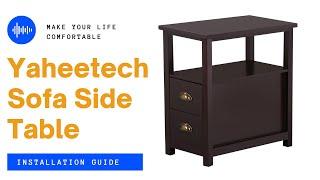 Yaheetech End Table w/ 2 Drawers Installation Guide #endtable