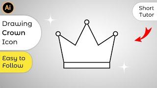 How to draw Crown Icon in Adobe Illustrator