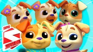 Five Little Puppies Nursery Rhymes And Baby Songs by Super Supremes