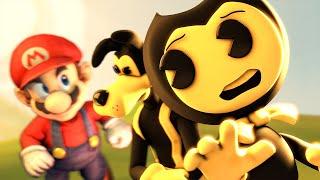 Bendy and Boris the Wolf vs Mario [BaTIM Animation]