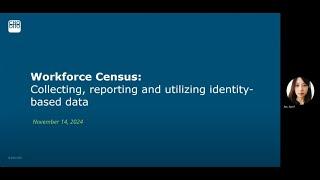 Workforce census: collecting, reporting and utilizing identity-based data webinar