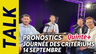 PRONOSTICS DES CRITÉRIUMS 3/4/5 ANS DU SAMEDI 14 SEPTEMBRE À VINCENNES