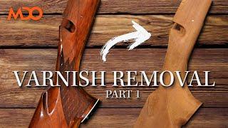 Stock Redesign, (pt. 1) Removing Gun Stock Varnish! Citristrip removal for Carving & Restoration!