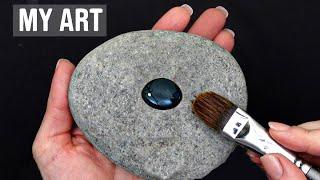 ️ Painting on a Stone｜30 Min ASMR  Acrylic Painting