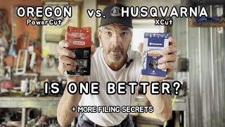 Oregon PowerCut vs Husqvarna XCut | SSWM // Chainsaw Filing for Better Performance