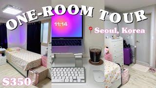 My $350 Korean Studio Apartment Tour 🪞 University Area in Seoul, Korea