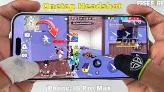 iPhone 16 Pro Max  1 vs 4 free fire gameplay best headshot with 2  finger handcam