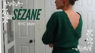 Sézane review TRY ON - Come to the NYC store with me | SEZANE Fall 2024