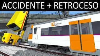 Simulación de RETROCESO por ACCIDENTE DE CAMIÓN y NOVEDADES en ruta CATALUNYA EXPRÉS Train Simulator