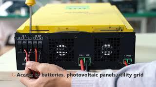 SUOER mppt hybrid solar inverter Works with battery, also can work without battery (VMS-series)