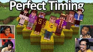 Indian gamers PERFECT TIMING in Minecraft  techno gamerz, bbs, mythpat, gamerfleet, yessmartypie