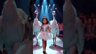 Big White Emu & Cute Baby Girl Stage Show On AGT  #agt #shorts #emu