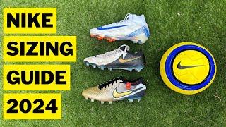 Nike Football Boot Sizing Guide - 2024