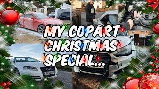 Copart Salvage Rebuild Projects... Four Cars In 14 Minutes Reviving Salvage Christmas Special