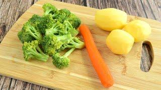 Broccoli, potato and carrot. The easiest soup I ever made!