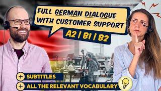 Telephone Conversation in German (A2, B1, B2)  | Phone Call with Customer Support + Complaint