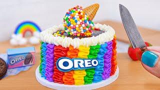  Perfect Miniature Rainbow Chocolate Cake Decorating With Ice Cream  Sweet Mini Cakes DA